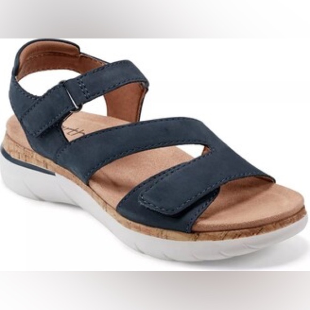 Earth Blue Sandals Comfortable Cork Footbed